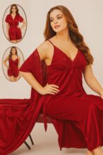 Womens Luxurious 4-piece night dress and rope