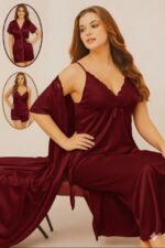 Womens Luxurious 4-piece night dress and rope - Image 2