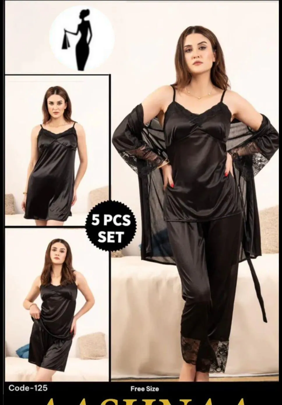 1777381259939 Luxury 5PCS Nightwear for womens - Image 1
