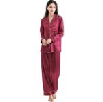 Plain silk night dress for women - Image 4
