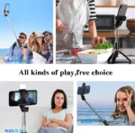 4 in 1 selfie stick with stick tripod and mini remote - Image 3